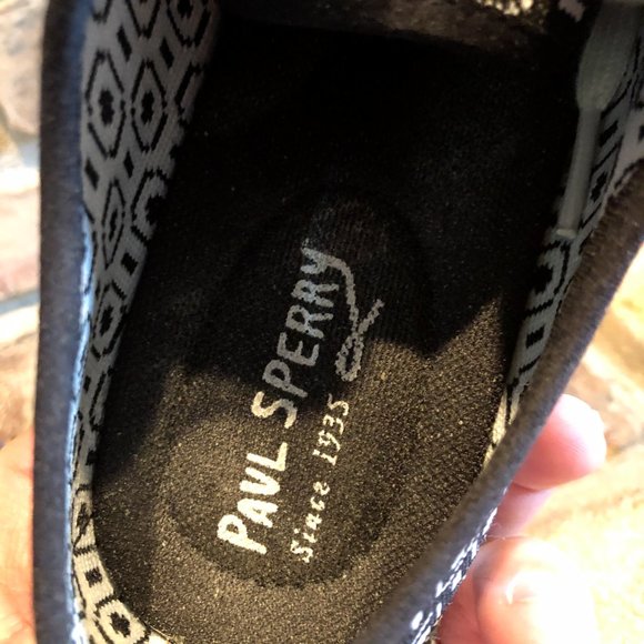 Paul Sperry Black White Sneaker Shoes Sz US 8 M - Picture 5 of 6